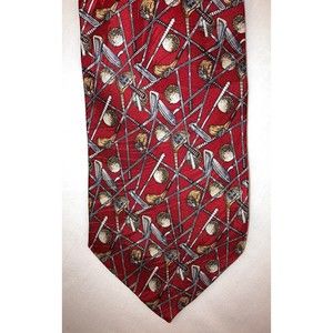 Vintage Geometric Golf Design Handmade 100% Silk Men's Tie by Museum Artifacts